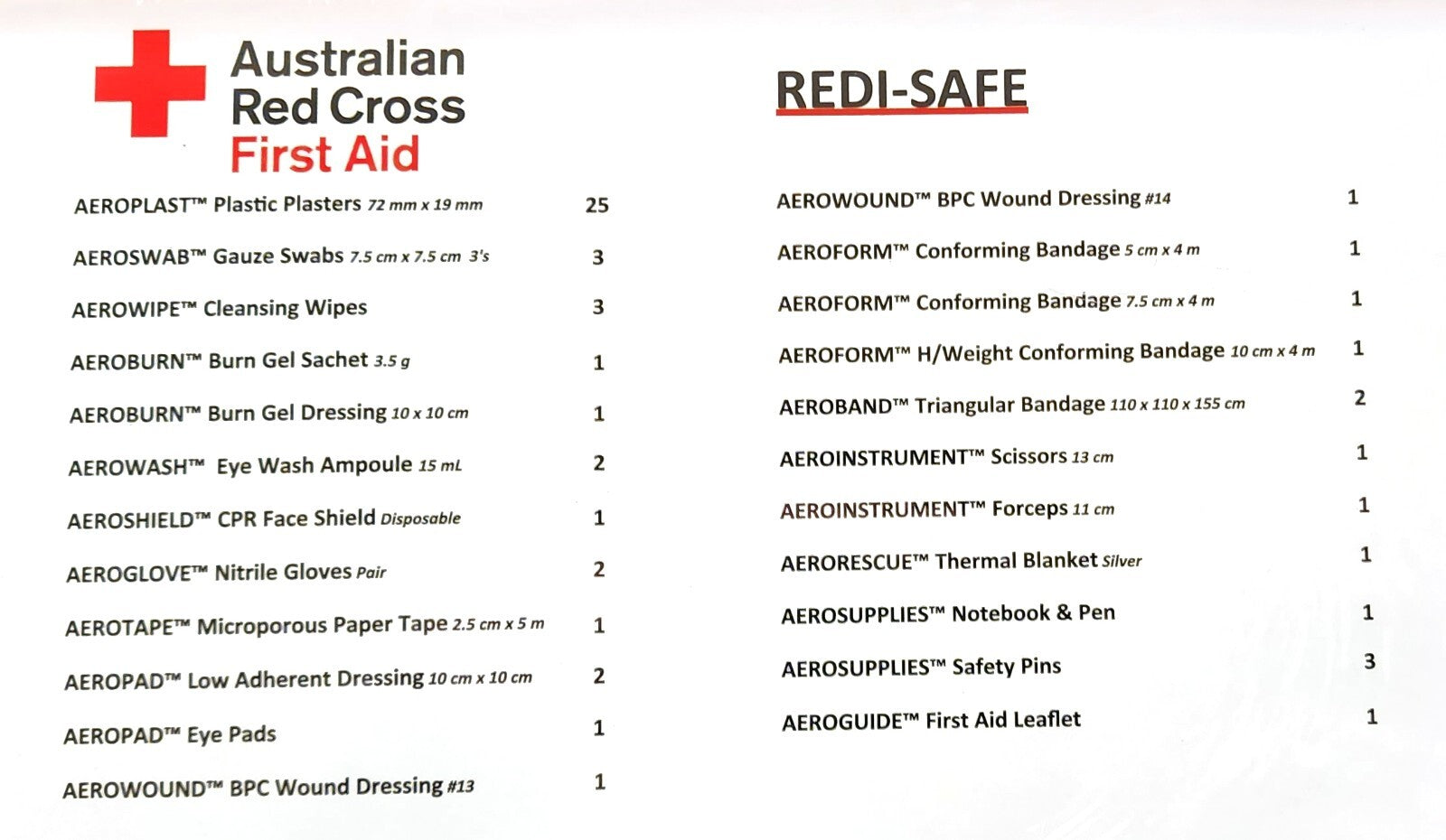 Australian Red Cross Family Home First Aid Kit Complete Emergency Medical OH&S