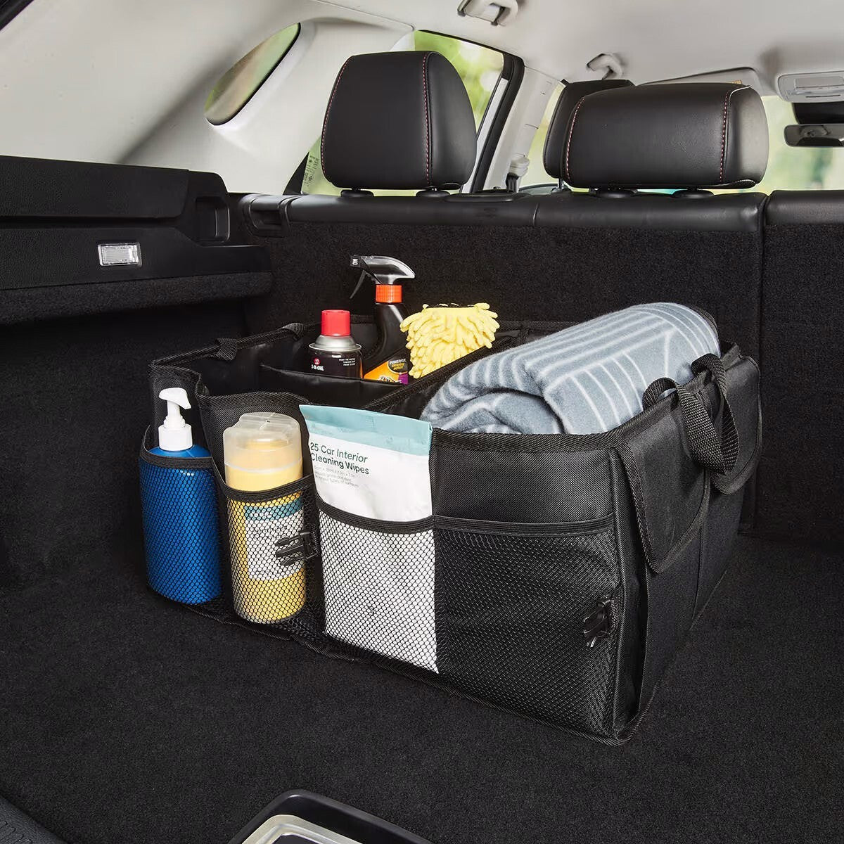 Car Boot Organiser Heavy Duty Foldable Expandable Multi Compartment Storage Box