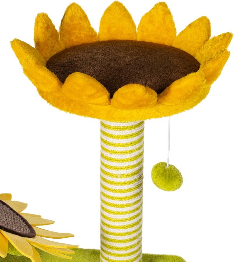 Kitty Power Paws 92cm Sunflower Playground Luxurious Cat Tree for Lounging, Play