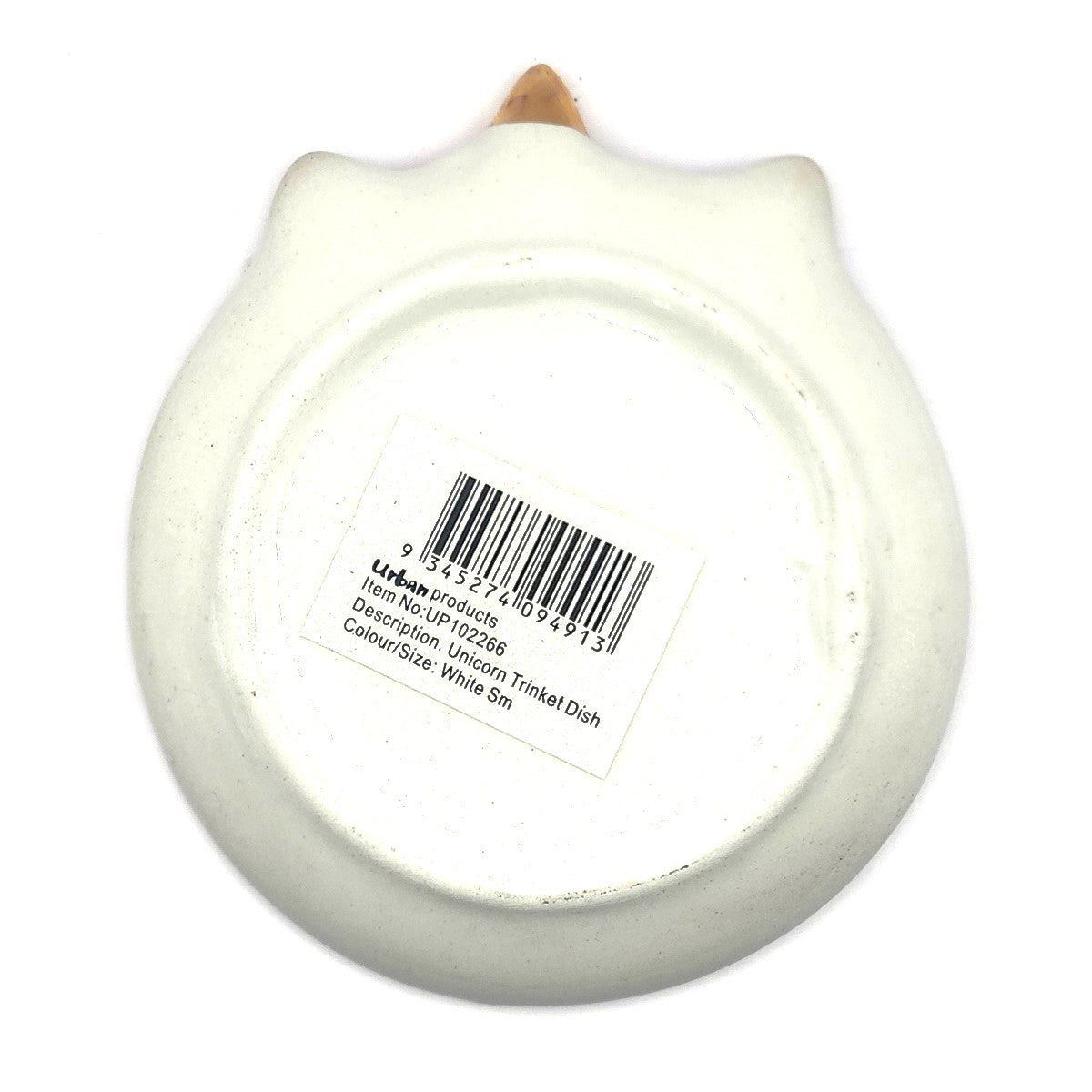 Small White Unicorn Trinket Dish Ceramic Ring Jewellery Holder Kids Food Dish 4"