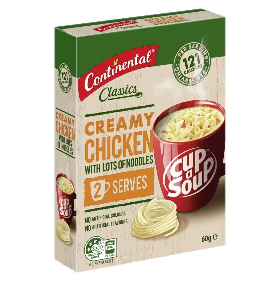 Continental Cup A Soup Classic Creamy Chicken With Lots Of Noodles 28x30g serves