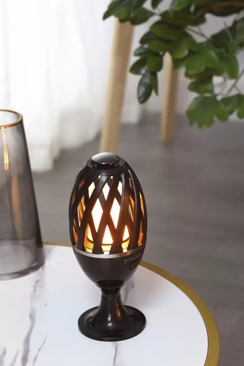 ProGlo IP65 Indoor/Outdoor LED Flame Effect Torch w/ Spike, Stand & USB Charging