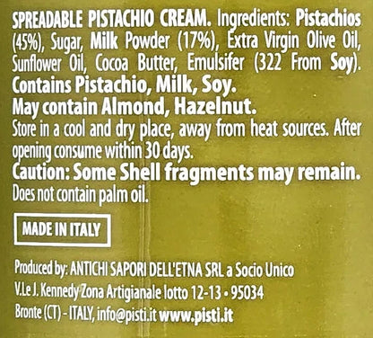 Pisti Premium Italian Pistachio Bread Spread 600g Gourmet Pistachio Cream Paste