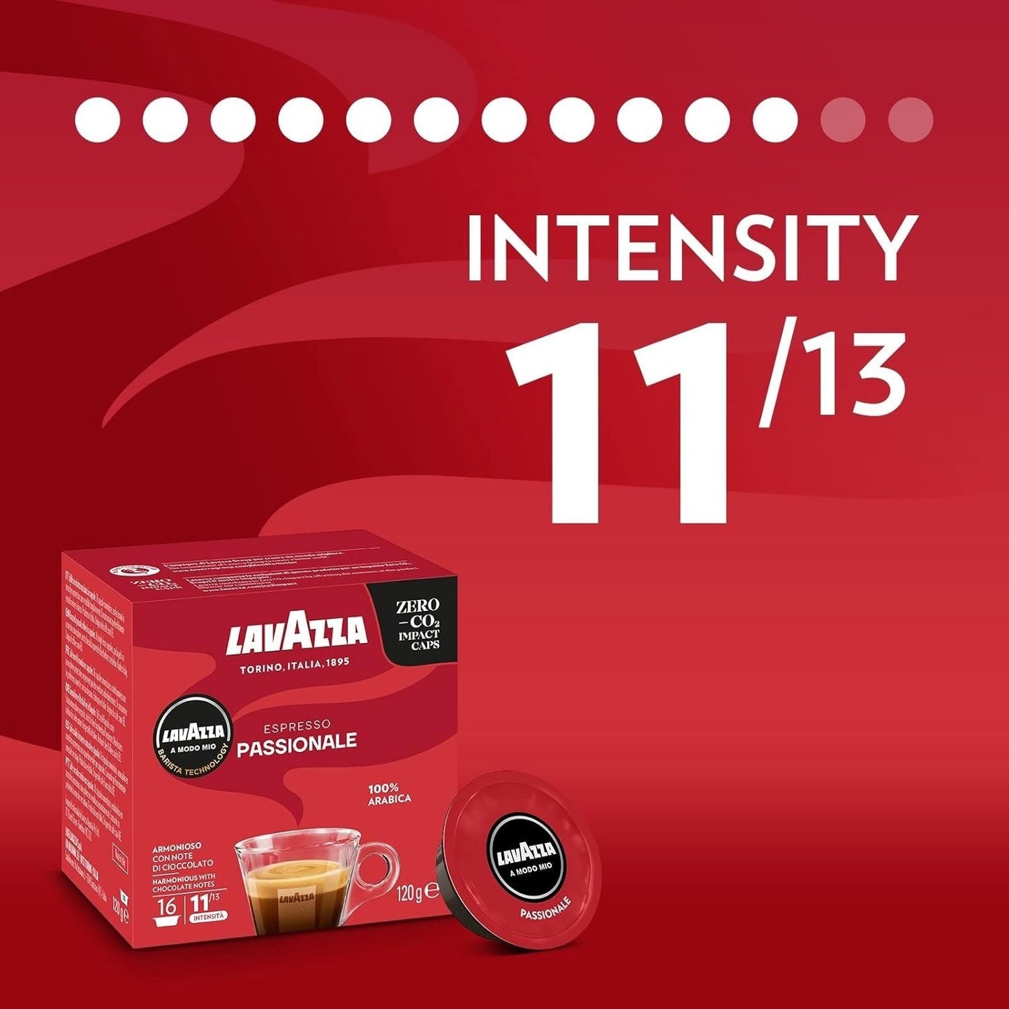 Lavazza A Modo Mio Espresso Coffee Machine Capsule Pod Rossa Passionale Intenso