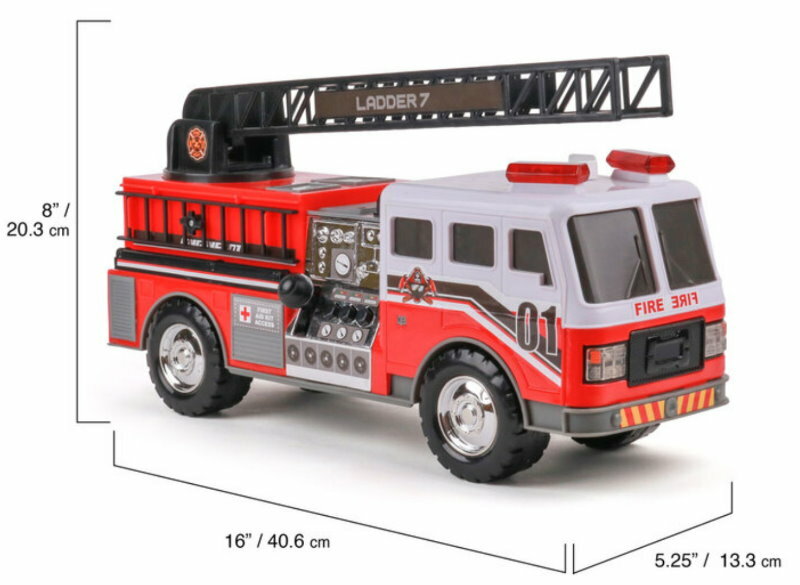 Mighty Fleet Motorised Vehicle Garbage Truck Police Car Fire Engine Helicopter