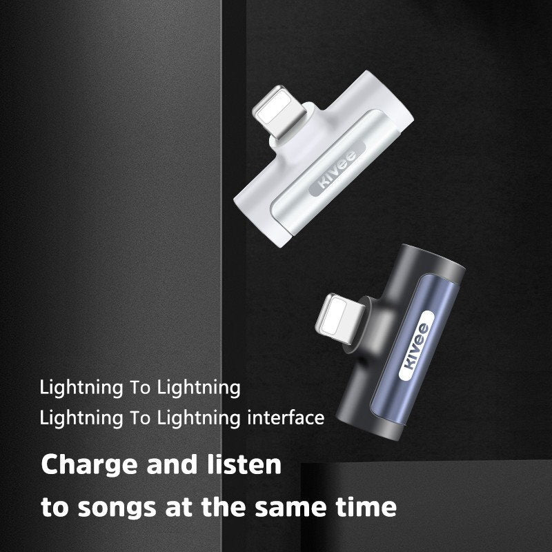 Kivee AD11 iPhone M to Dual iPhone F Charge Adapter for Charging, Audio, Calls