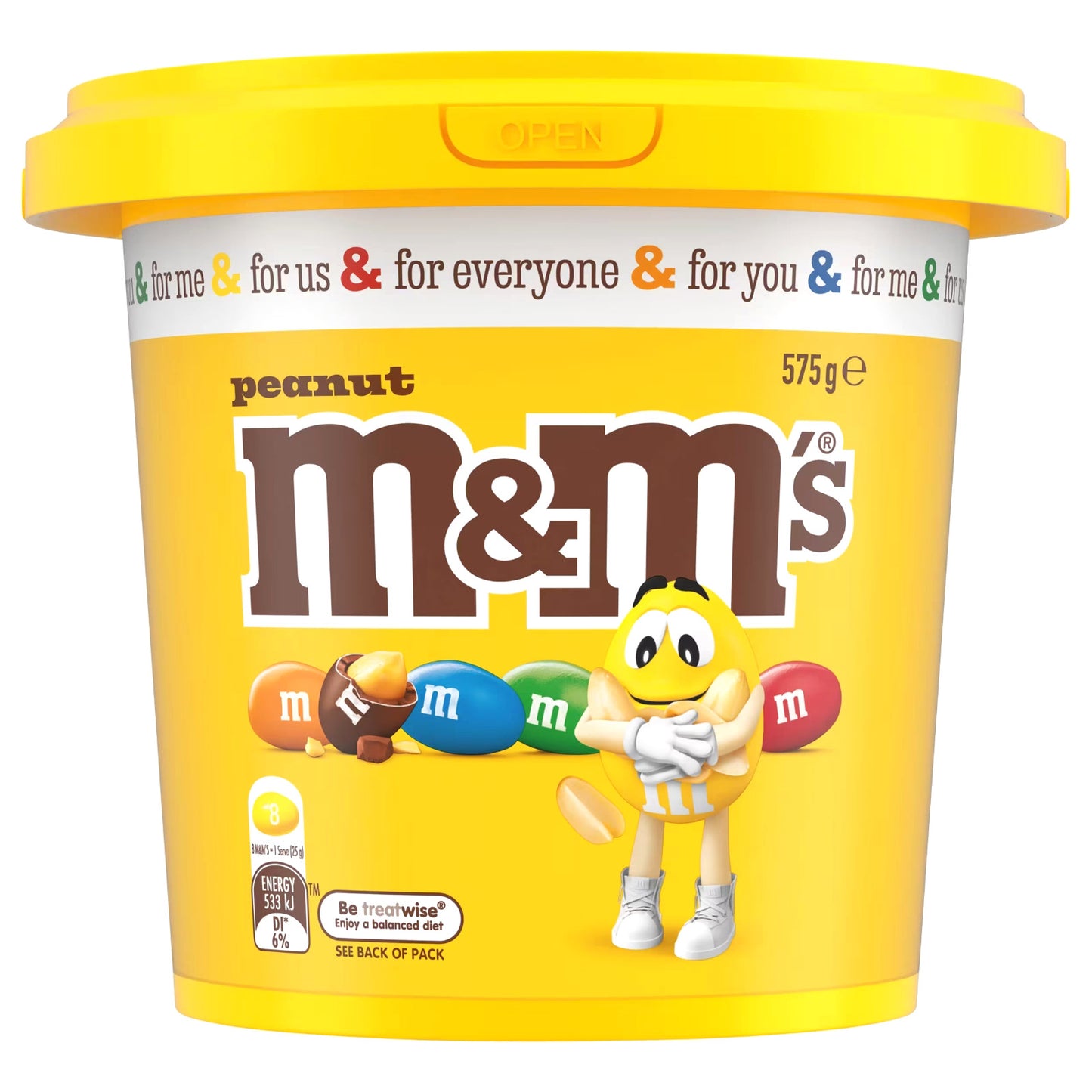 M&M's 575g Peanut Milk Chocolate Party Pack Pantry Kids Party Sweet Snack Halal