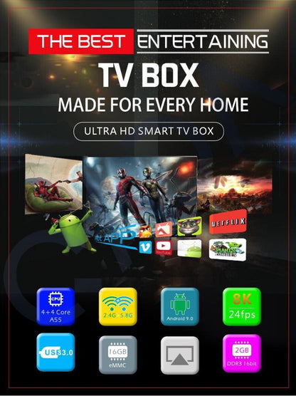 HomeX X3 Ultra TV BOX AI Android TVbox AU WiFi Live TV - 最新中文电视盒 - 直播 剧集 电影