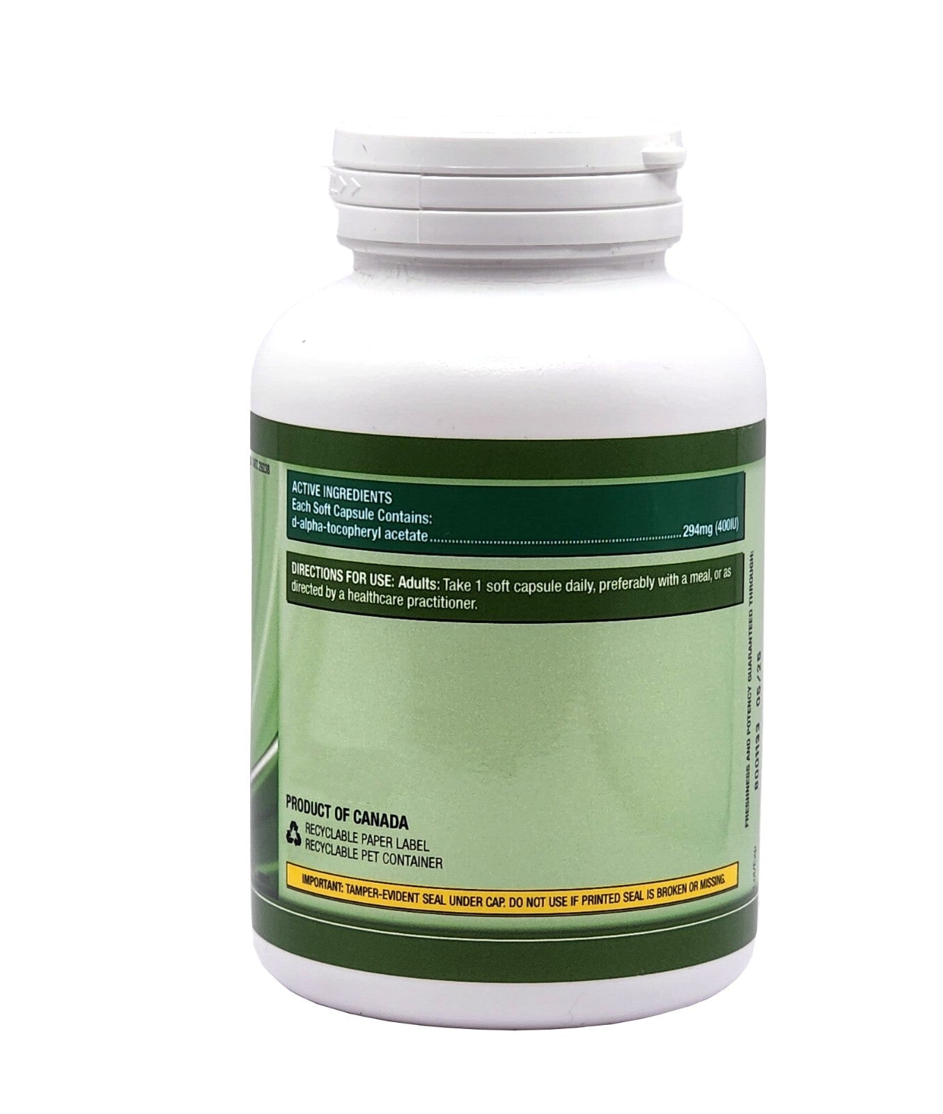 Natural VitaminE 400 IU Support Healthy Immune Heart Function 200 Soft Capsules