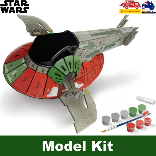 Star Wars Wood Worx The Mandalorian Bobba Fett's Starfighter 3D Wooden Model Kit