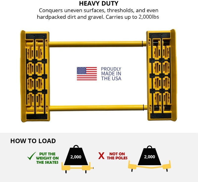 Rhino Cart All Terrain Moving Cart Dolly for Heavy Appliance & Material Handling