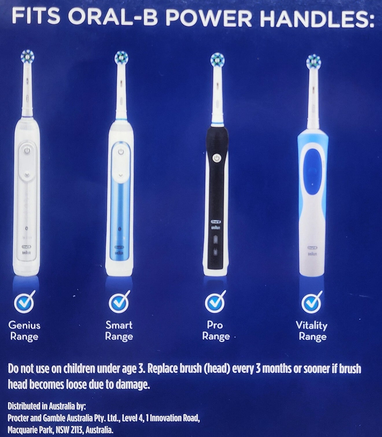 Genuine Oral-B CrossAction Toothbrush Replacement Refill Brush Head 16 Packs