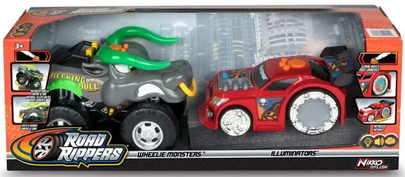 Nikko Road Rippers Wheelie Monsters Bull & Illuminator or Afterburner