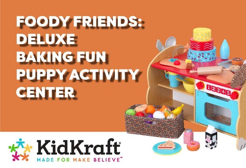 KidKraft Foody Friends Deluxe Baking Fun Puppy Activity Center Gift for Ages 2+