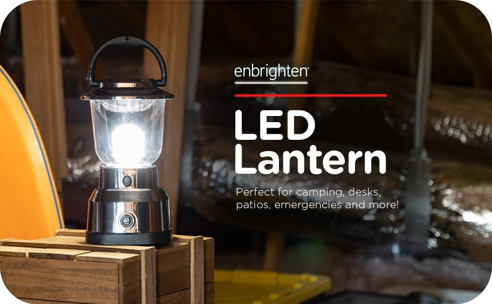 GE Enbrighten IPX4 Water-Resistant Impact-Resistant Dimmable LED Camping Lantern