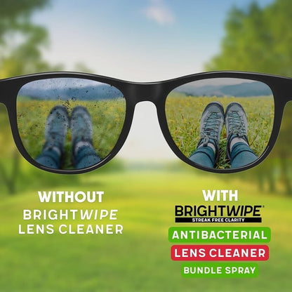 2 x 60ml BrightWipe Eye Glasses Sunglasses Lens Cleaner Spray Bottle Streak Free