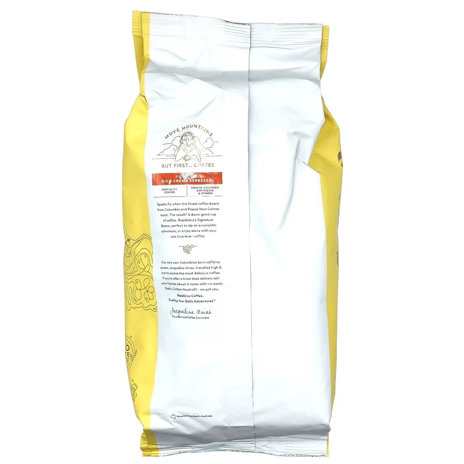 Republica Signature Espresso Organic Arabica Whole Coffee Bean Medium Roast 1kg