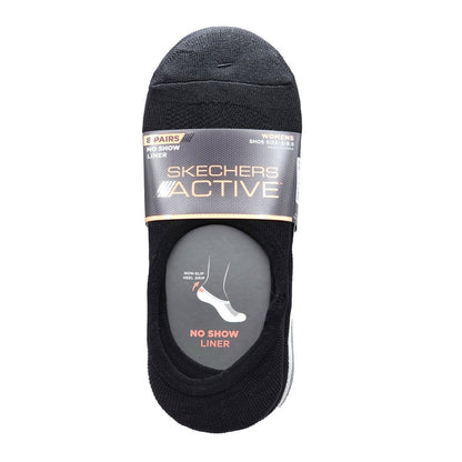 8 x Skechers Ladies Women No Show Liner Non-slip Heel Grip Active Sports Socks