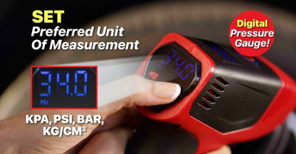 Bullseye Pro Max Rechargeable Cordless Tyre Inflator Air Pump Compressor Gauge