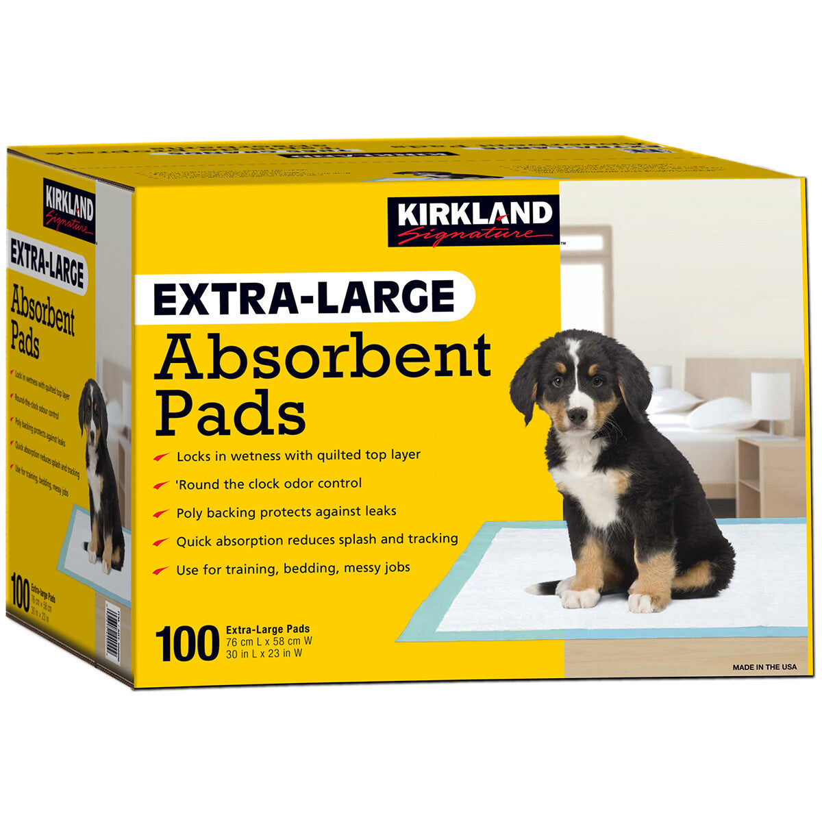 Kirkland Signature Extra-Large Absorbent Puppy Dog Training Pad 100pk 76 x 58cm