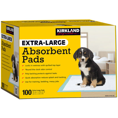 Kirkland Signature Extra-Large Absorbent Puppy Dog Training Pad 100pk 76 x 58cm