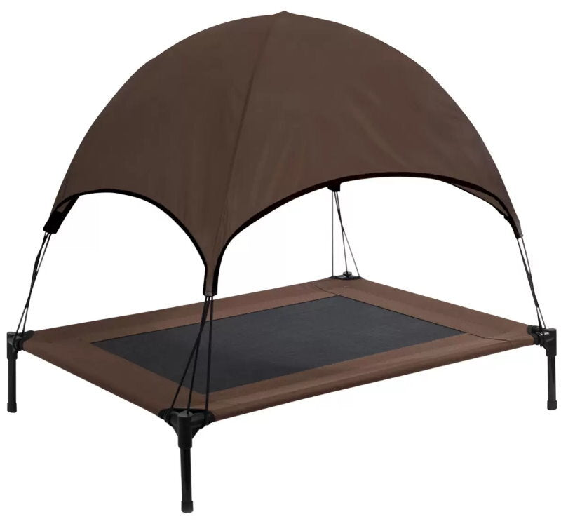 SolarTec Elevated Pet Dog Cot Bed with Removable Canopy Indoor/Outdoor - Large