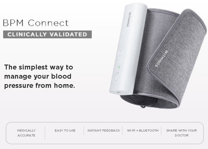 Withings Wireless Blood Pressure Arm Monitor Heart Pulse Rate Smartphone Sync