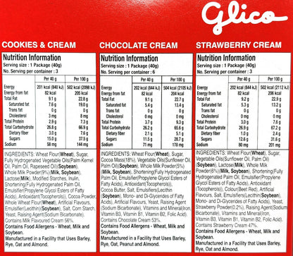 12 x 40g Glico Pocky Chocolate Cookies & Cream Strawberry Cream Biscuit Sticks