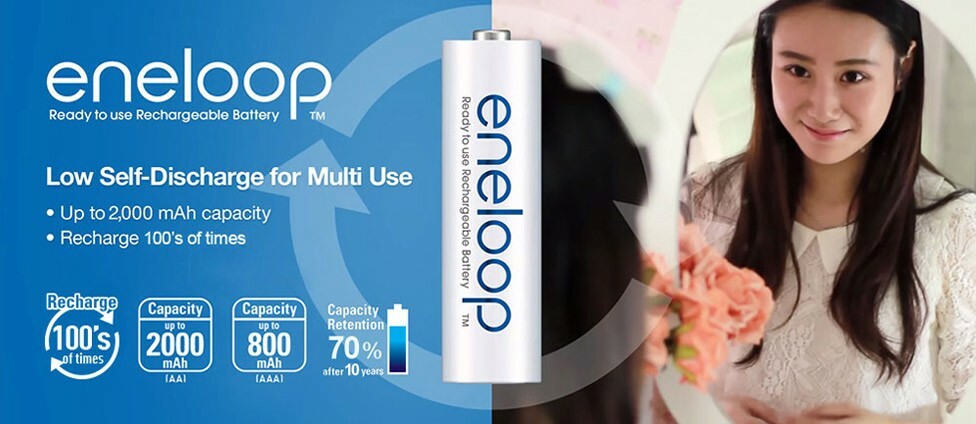 Eneloop Rechargeable Battery Charger Multi Pack NiMH 8 AA 4 AAA Battery Charger