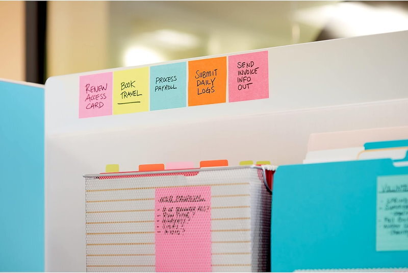Post-It 3M Self-Stick Notes 3" x 3" Large 24 Pads (2400 Count) Assorted Colours