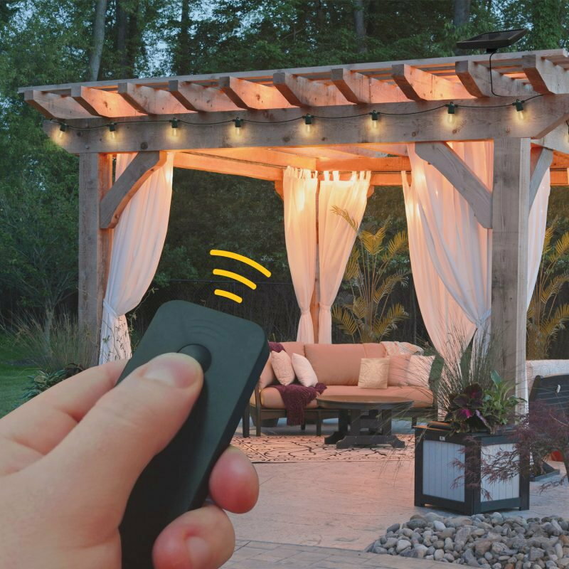 Sunforce Solar Powered Outdoor Waterproof 15 LED Bulbs String Lights w/ Remote