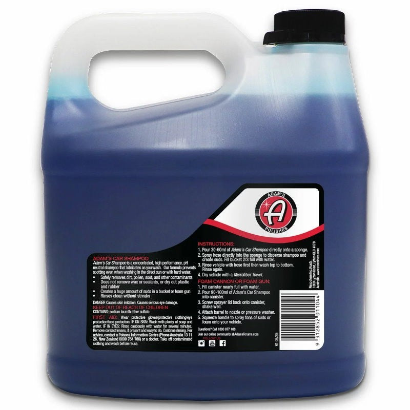 Adam's Polishes Car Wash Shampoo 2.5L Spot Free pH Best For Snow Foam Cannon