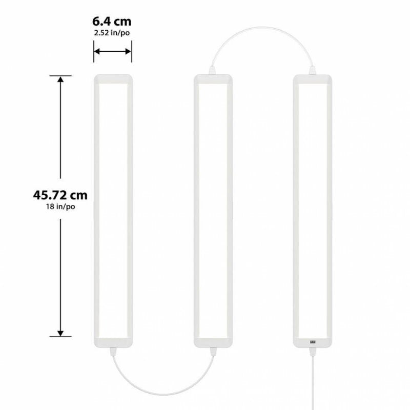 Artika 3-Pack Kitchen LED Under Cabinet Light On/Off by Motion Sensor 50000Hours