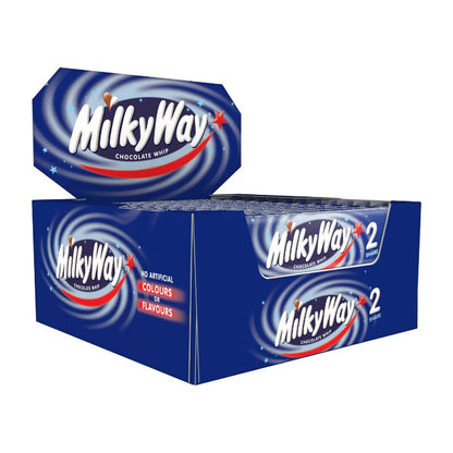 Mars Milky Way Milk 24 x 45g Chocolate Bar Nougat Kids Break Office Snack Treats