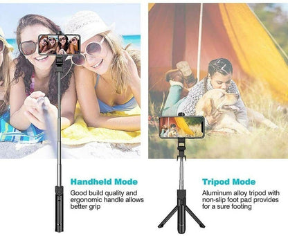 TEQ P70 Bluetooth Selfie Stick Tripod Portable Extendable Selfie Stick w/ Remote