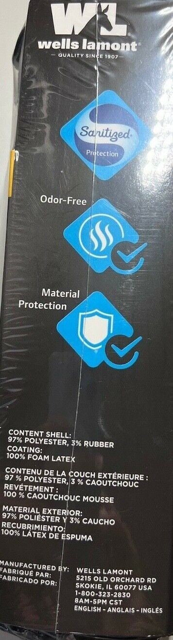 10 x Wells Lamont Antimicrobial Foam Latex Coating Knit Medium Work Garden Glove