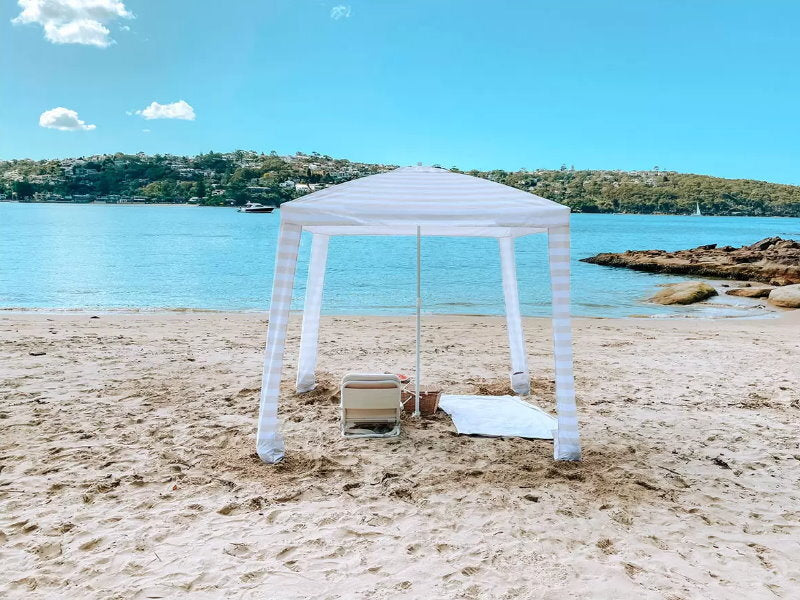 Coconut Grove Family Beach Cabana Canopy Umbrella Sun-Shade Shelter w/ Carry Bag