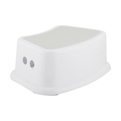 White Step Stool Portable Plastic Easy Use Handy Wash Bathroom Toilet Training