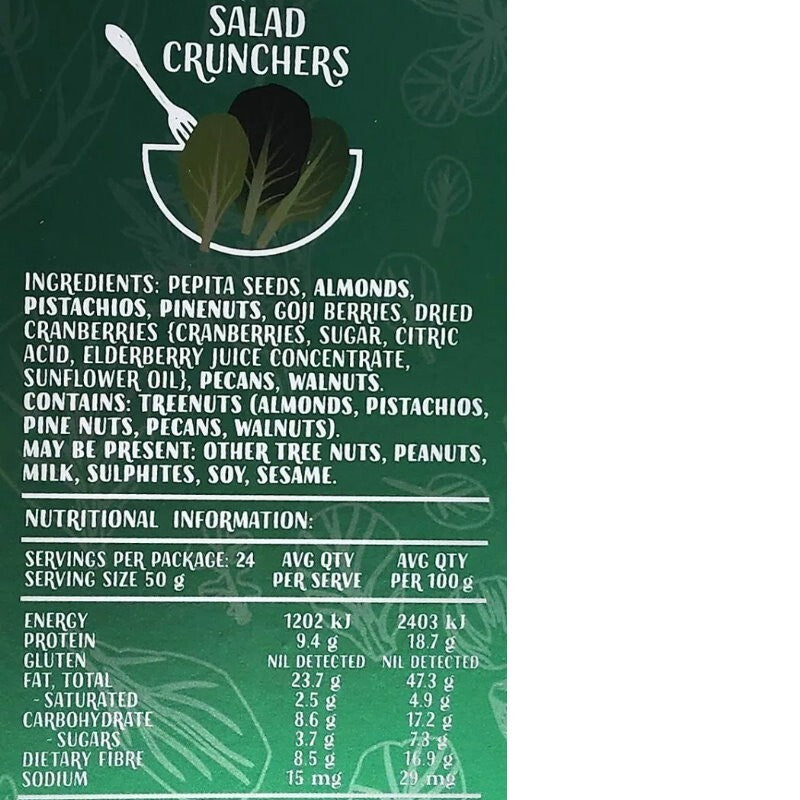 Salad Crunchers Super Nut Salad Topper Gluten Free Vegan 1.2kg Nuts & Seeds