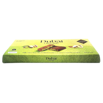 470g Fine Dubai Style Milk Chocolate Filled Pistachio Cream & Crunchy Knafeh