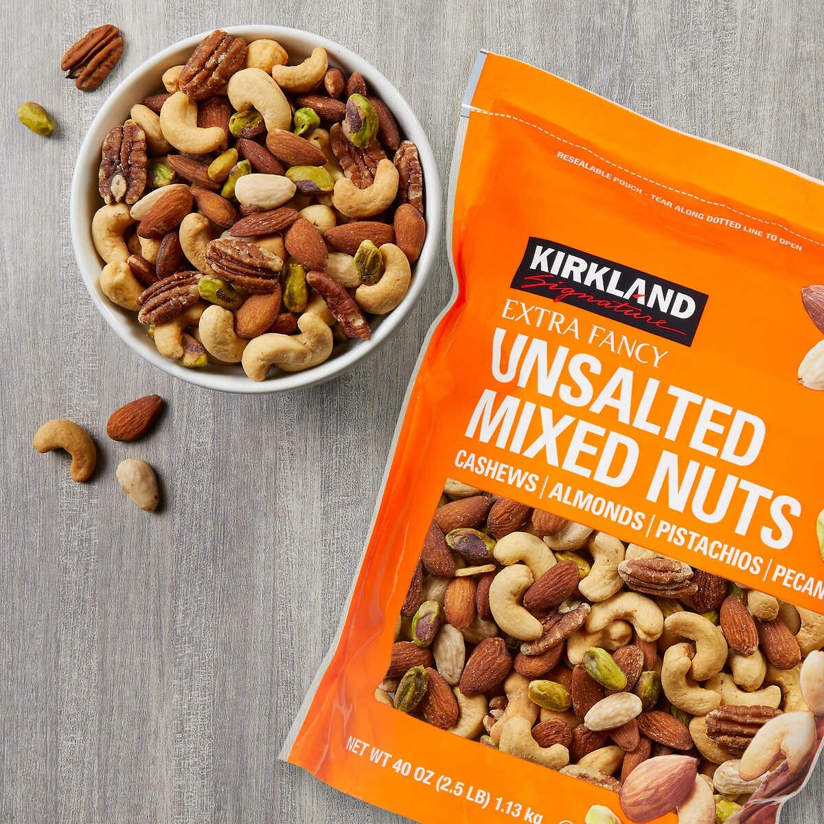 Fancy Premium Quality Unsalted Mixed Nuts Vegan Kids School Lunch Snack 1.13Kg