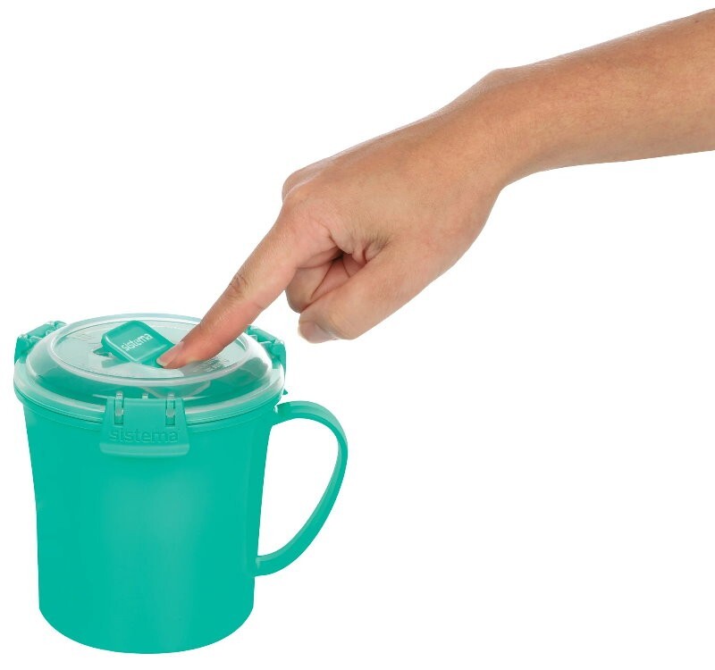 Sistema 3-Pack 656ml Microwave Medium Soup Mug Food Container BPA-Free