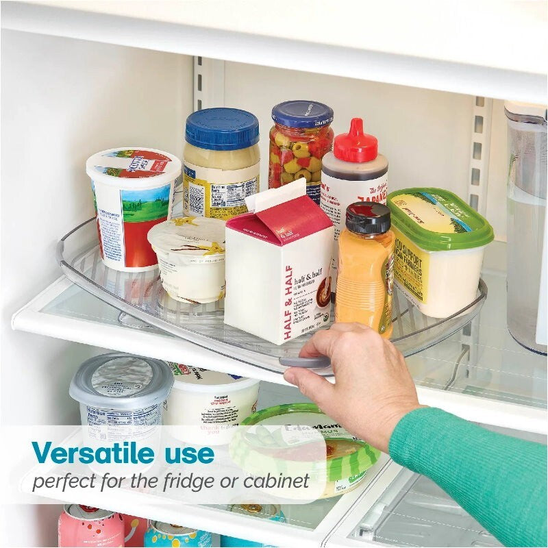 Polder 2-Pack E-Z Reach Rotating 360° Storage Tray for Fridge, Cabinet 40 x 30cm
