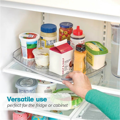 Polder 2-Pack E-Z Reach Rotating 360° Storage Tray for Fridge, Cabinet 40 x 30cm