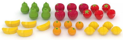 J'adore 69 Pieces Wooden Grocery Market Fresh Market Fruit Stand w/ Accessories