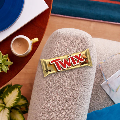 20 x 50g Twix Milk Chocolate Caramel Crunchy Biscuit Bars Full Box Made in Egypt