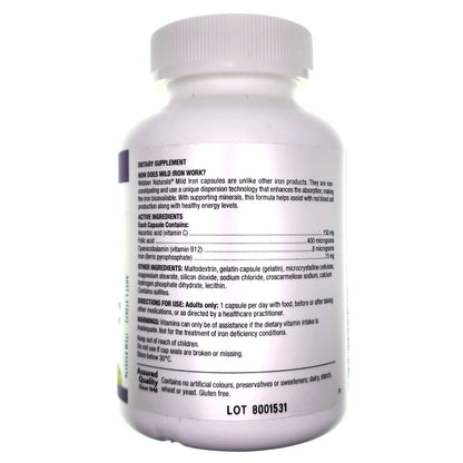 Webber Natural Mild Iron 15 mg Healthy Immune System Red Blood Cell Production