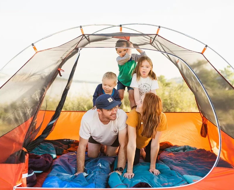 Kelty 4 Person Freestanding Rumpus Tent for Car Camping w/ Extra Large Vestibule