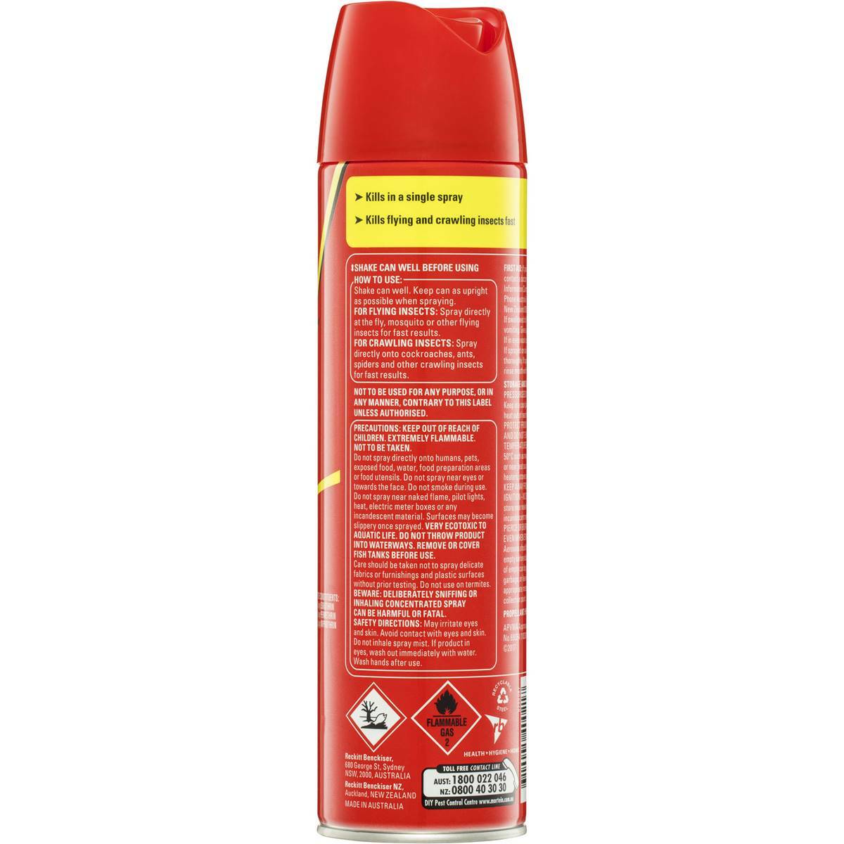 3x Mor tein Fast Knockdown Multi Insect Fly Mosquito Bugs Killer Pest Spray 300g