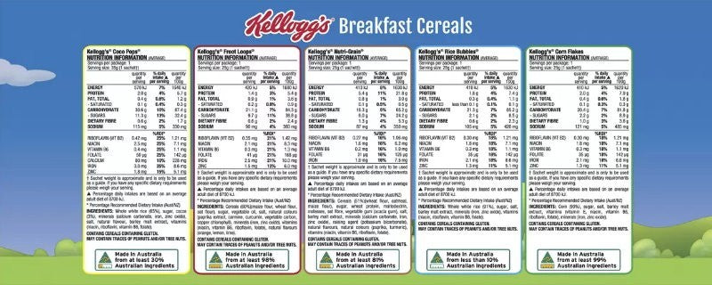 Kellogg's Mega Mix Variety Pack 25 Cereal Sachets 675g Assorted Breakfast Cereal